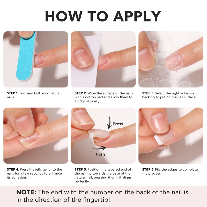 BLUESKY Press On Nails White French