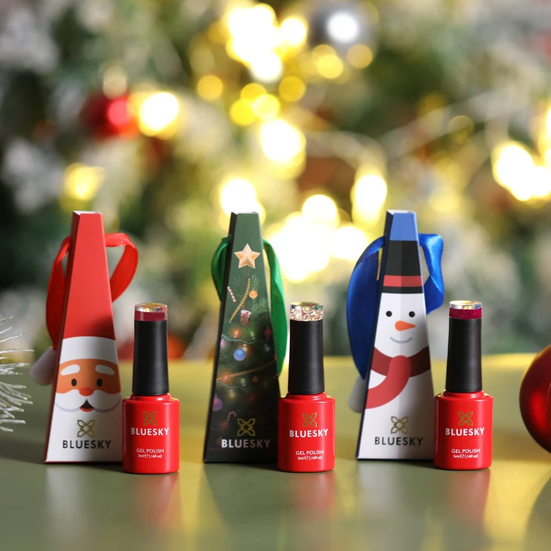 BLUESKY Weihnachtsbaum Schmuck 3er Set (Rot & Gold / Nude & Grün)