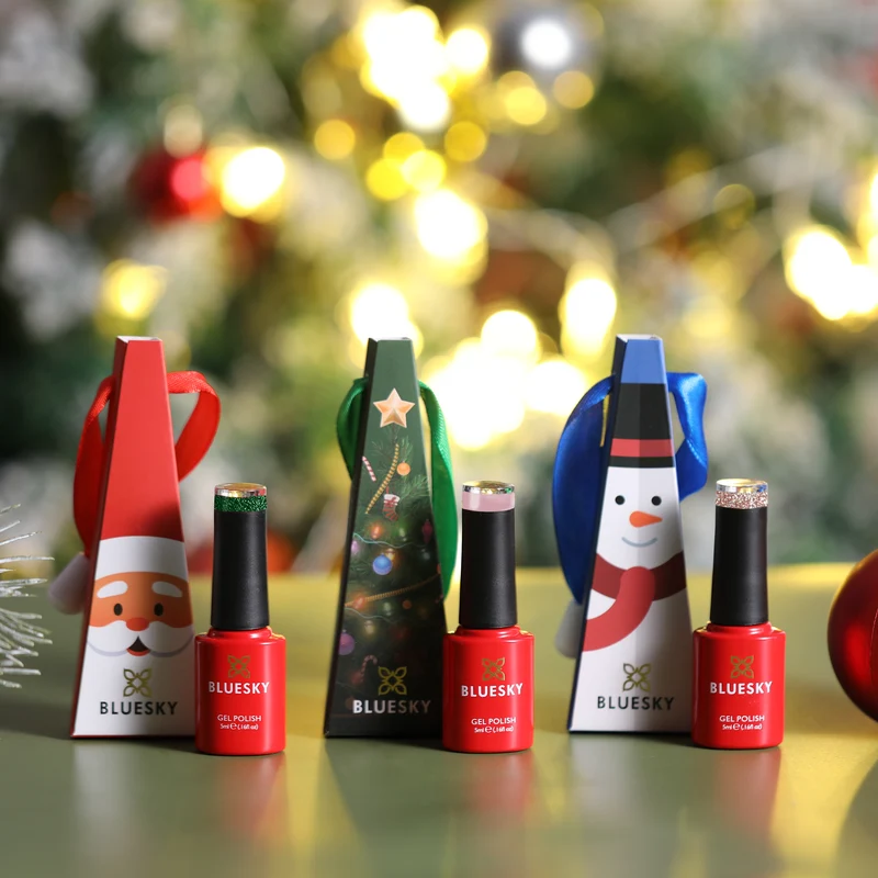 BLUESKY Weihnachtsbaum Schmuck 3er Set (Rot & Gold / Nude & Grün)