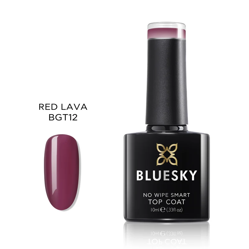 BLUESKY No Wipe Top Coat BGT12 Red Lava 10ml