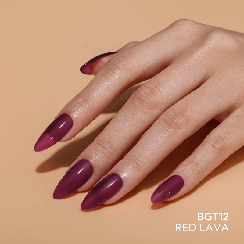 BLUESKY No Wipe Top Coat BGT12 Red Lava 10ml