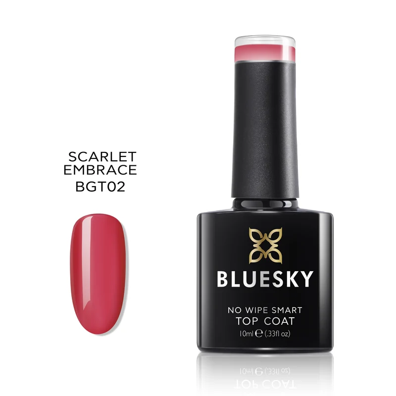 BLUESKY No Wipe Top Coat BGT02 Scarlet Embrace 10ml