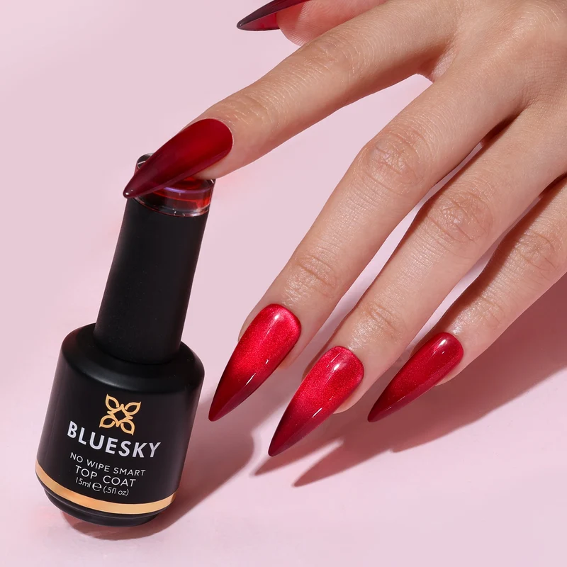 BLUESKY No Wipe Top Coat BGT02 Scarlet Embrace 10ml