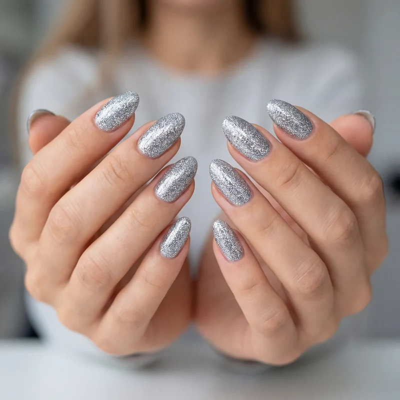 N&BF Shellac Silver Glitter 12ml