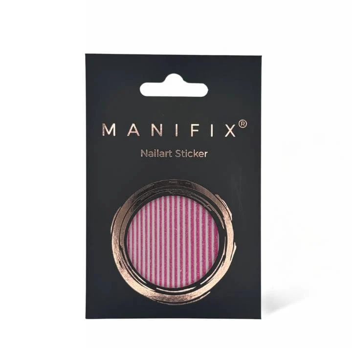 Magenta Stripes Nailart Sticker