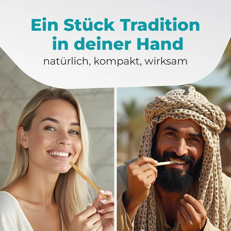 BLISSANY Miswak 3er Pack (15 Stück) – Natürlich weiße Zähne und ein frischer Atem