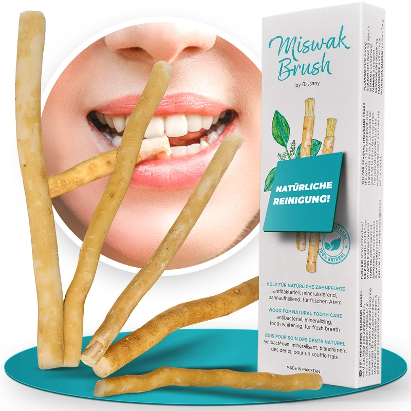 BLISSANY Miswak 1er Pack (5 Stück) – Natürlich weiße Zähne und ein frischer Atem