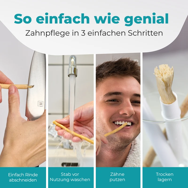 BLISSANY Miswak 1er Pack (5 Stück) – Natürlich weiße Zähne und ein frischer Atem