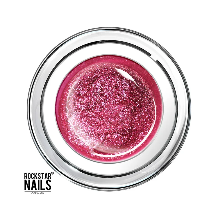UV / LED Color Gel - 80251 - chrom rose grobes glitter