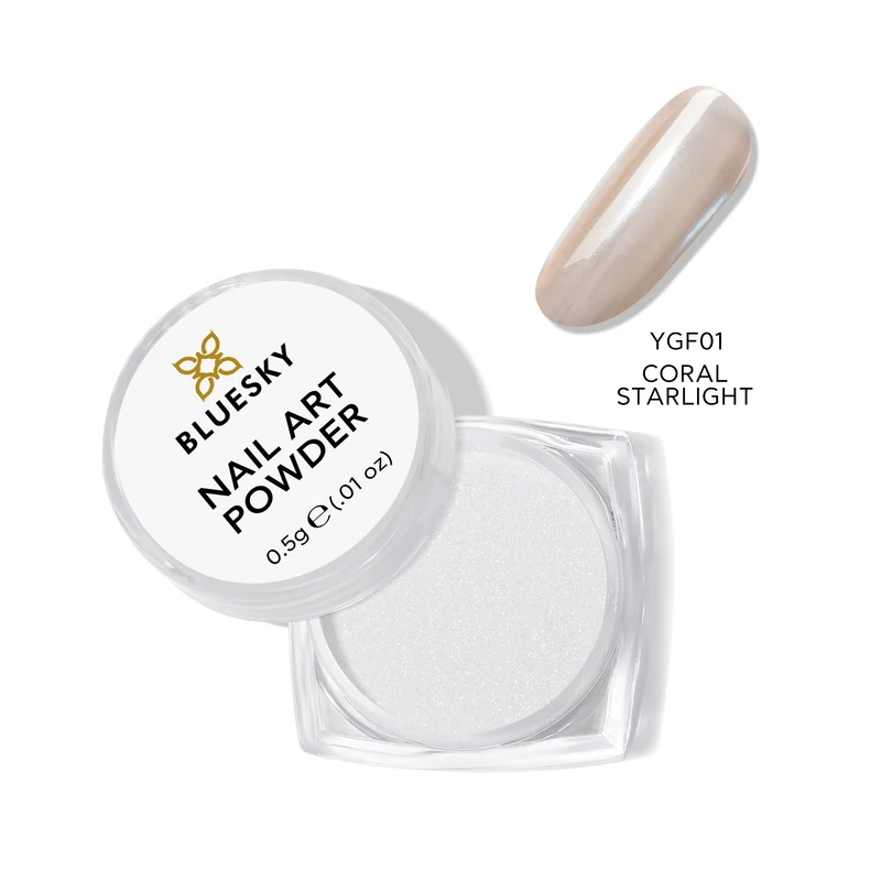 BLUESKY Nail Art Powder YGF01 Coral Starlight 0,5gr