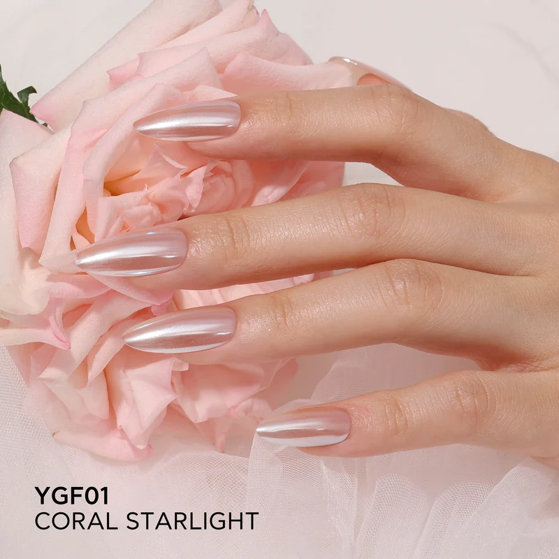 BLUESKY Nail Art Powder YGF01 Coral Starlight 0,5gr