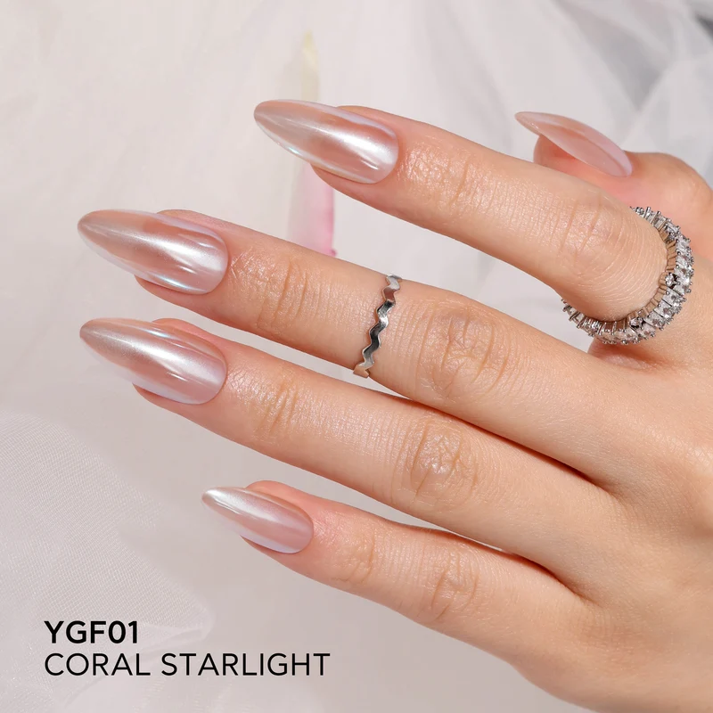 BLUESKY Nail Art Powder YGF01 Coral Starlight 0,5gr