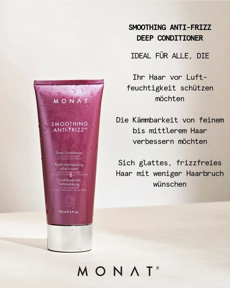 Smoothing Anti-Frizz™ Deep Conditioner – Glanz & Frizz-Kontrolle für bis zu 72h | Leichte Pflege für feines bis mittleres Haar