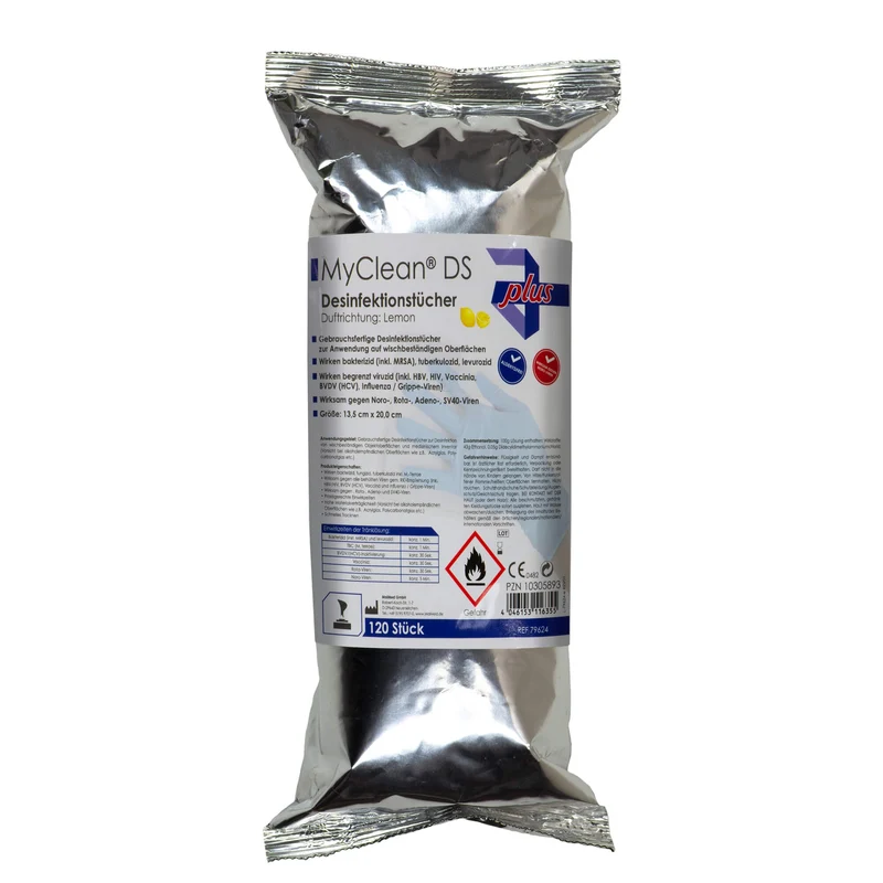 MyClean® DS Desinfektionstücher (Lemon) 120 Stück