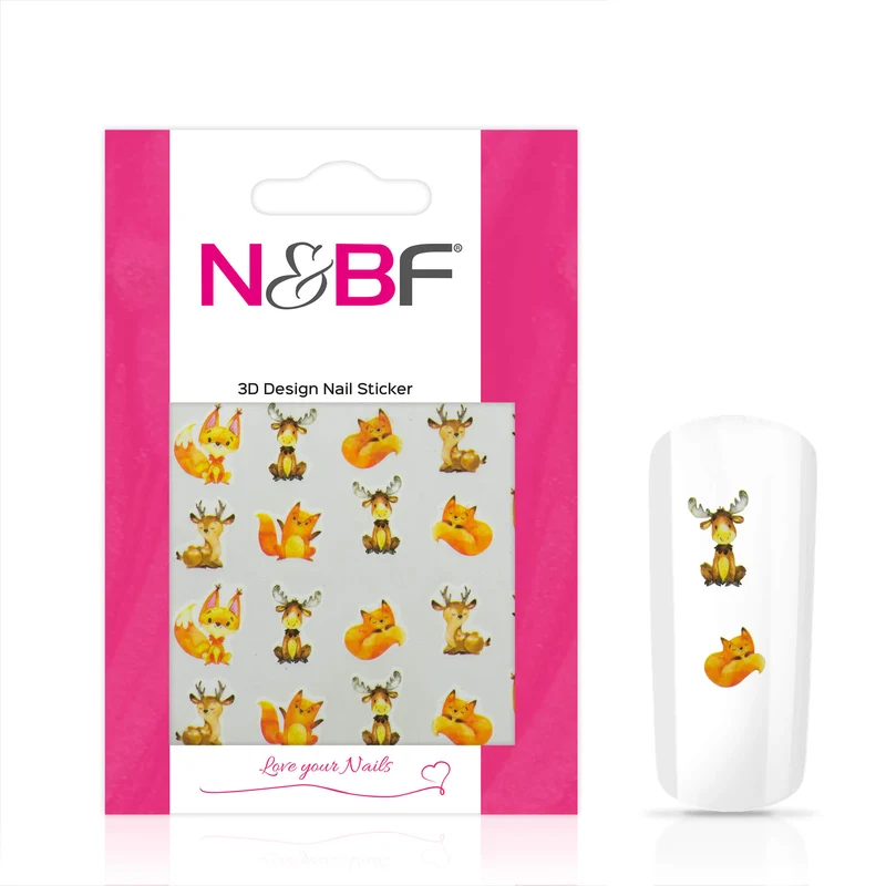 N&BF Nagelsticker Fantasy Fox & Deer