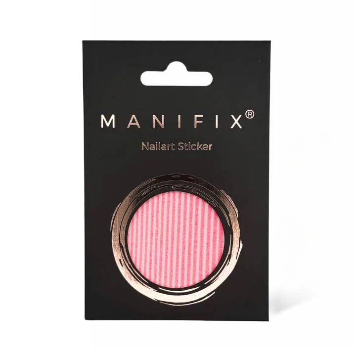 Pink Stripes Nailart Sticker