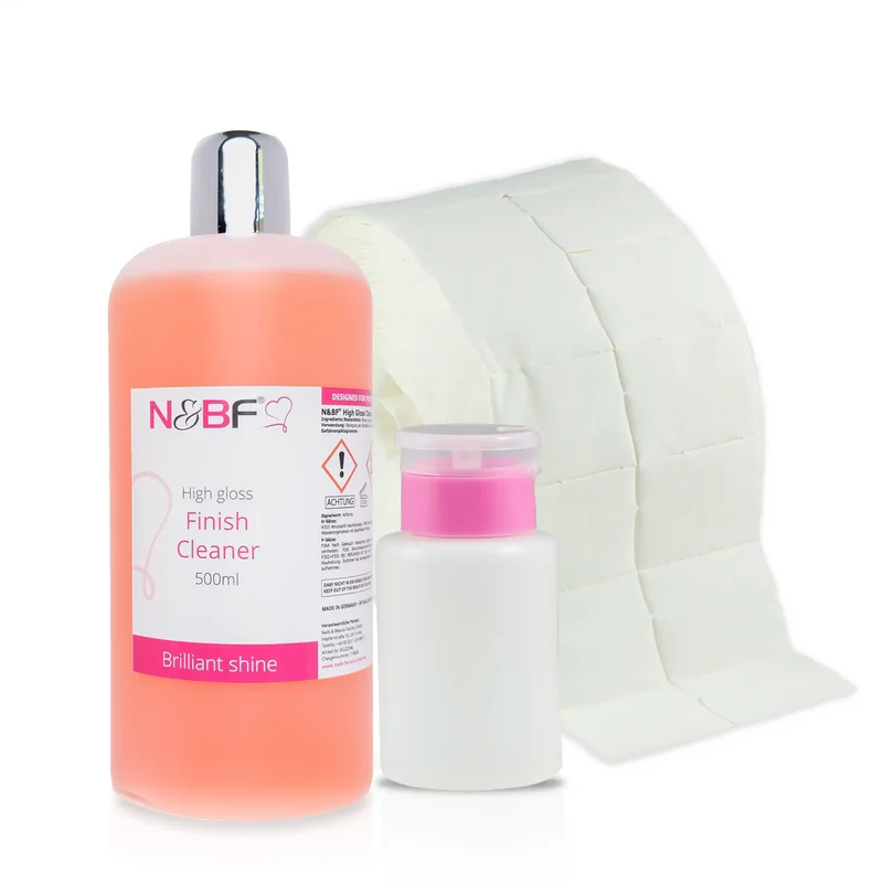 N&BF High Gloss Finish Cleaner 500ml Zelletten & Dispenser Set Rosa