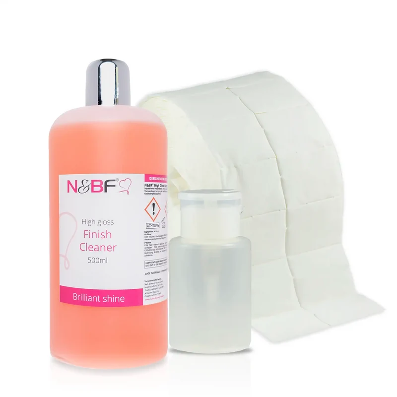 N&BF High Gloss Finish Cleaner 500ml Zelletten & Dispenser Set Rosa