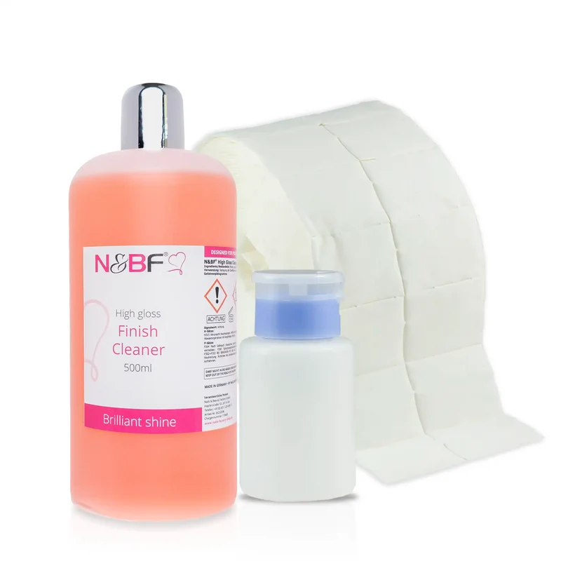 N&BF High Gloss Finish Cleaner 500ml Zelletten & Dispenser Set Rosa