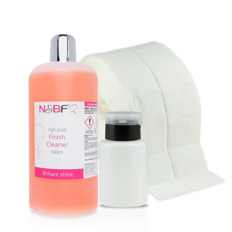 N&BF High Gloss Finish Cleaner 500ml Zelletten & Dispenser Set Rosa