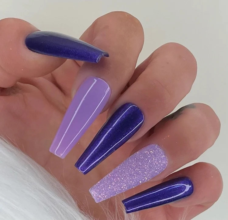 3in1 UV Nagellack - Hema frei - 90368 - Glimmer dunkel lila