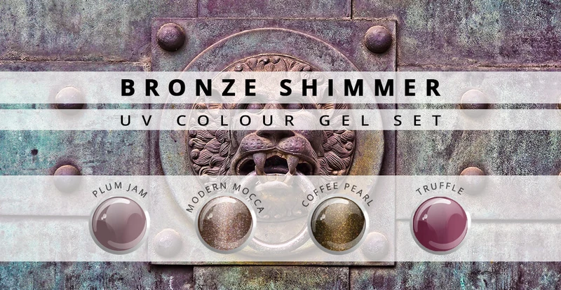 Bronze Shimmer UV Farbgel 4er Set