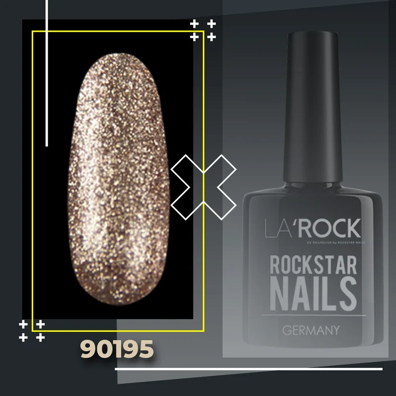 3in1 UV Gellack - 90195 - glitter gold – Braun