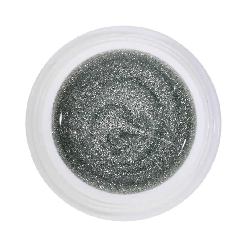 #128 Premium-GLITTER Color Gel 5ml Klar mit kräftigem Silberglitter