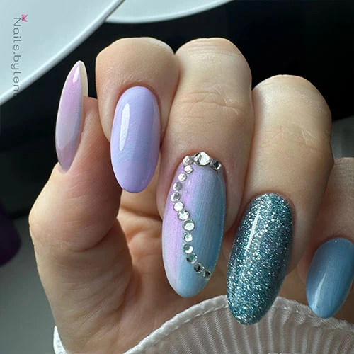 UV / LED Color Gel - 80186 - metallic himmels blau