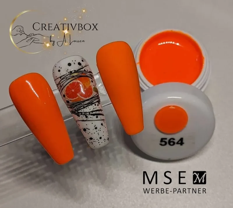 Gelaxy Shellac #0564 Premium-DEKO Neon Orange 15 ml