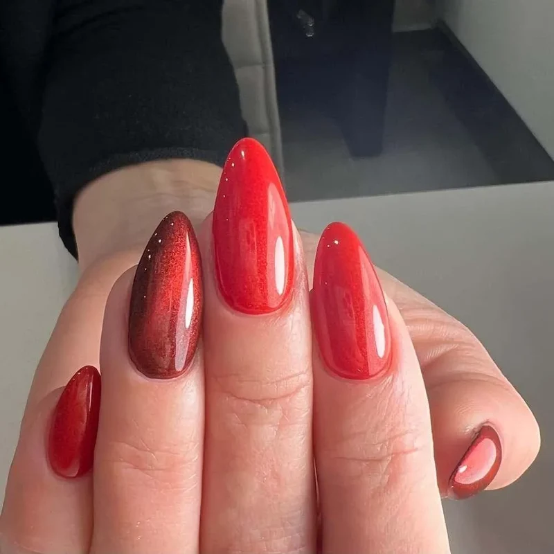 #193 Premium-EFFEKT Color Gel 5ml Kirschrot mit Goldschimmer