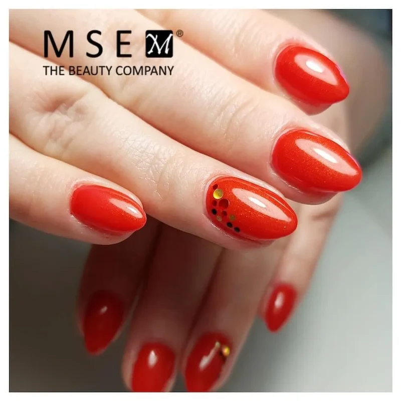 #193 Premium-EFFEKT Color Gel 5ml Kirschrot mit Goldschimmer