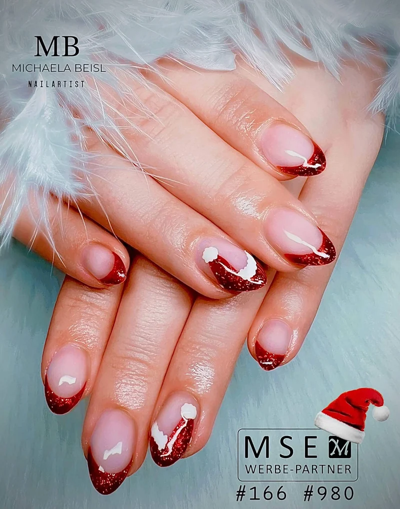 Gelaxy Shellac #0166 Premium-GLITTER Himbeerrot mit Silber 15 ml