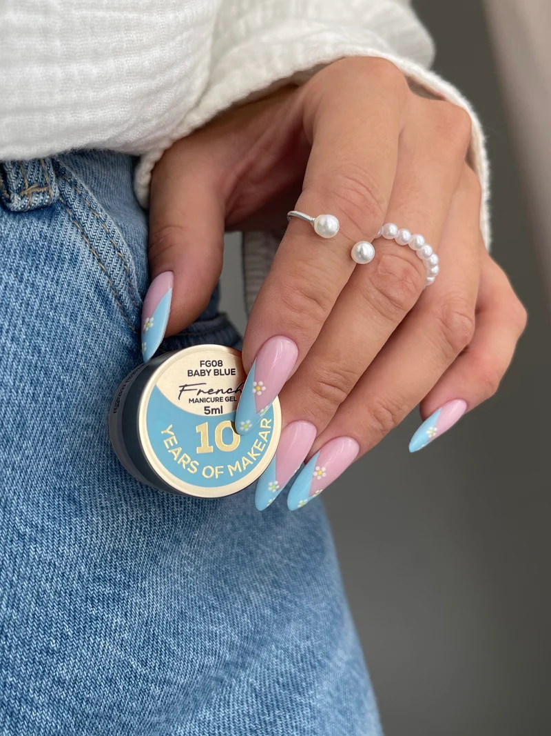 Baby Blue Nail Art Gel für French Maniküre 5ml (paint gel) Makear