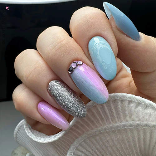 UV / LED Color Gel - 80211 - silber glitzer party