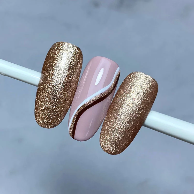 UV / LED Color Gel – Glitter Braun