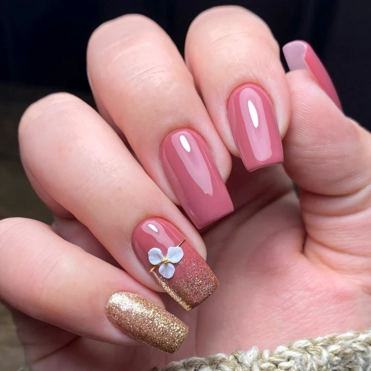 UV / LED Color Gel – Glitter Braun