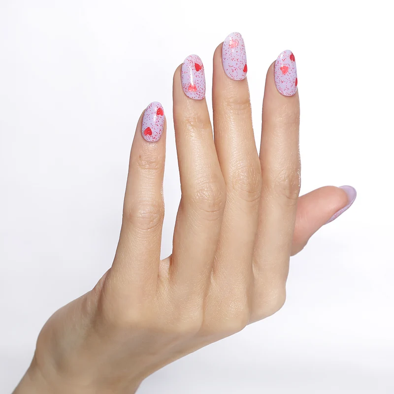 BLUESKY No Wipe Glitter Top Coat LQH01 Queen Of Hearts 10ml