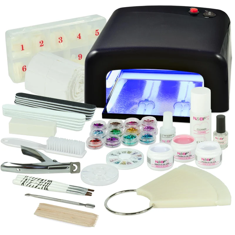 UV Gel Nagelstudio Starter Set Schwarz