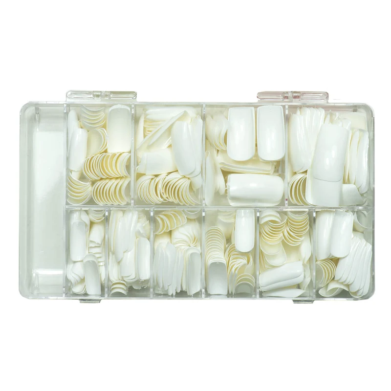 Classic Nagel Tips Full Cover weiß Sortierbox 500 Stück