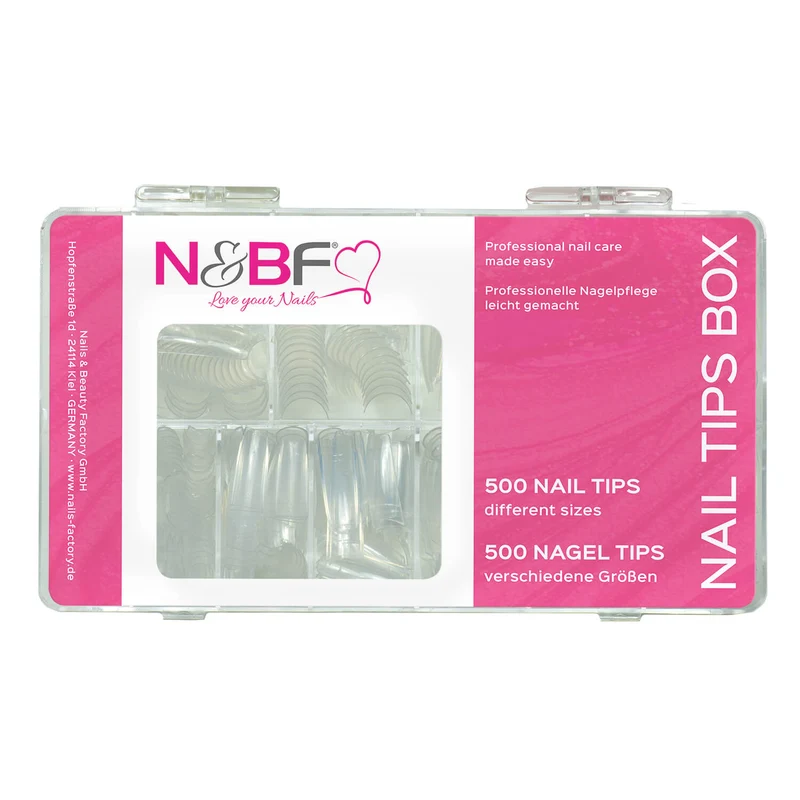 Classic Nagel Tips Clear Sortierbox 500 Stück