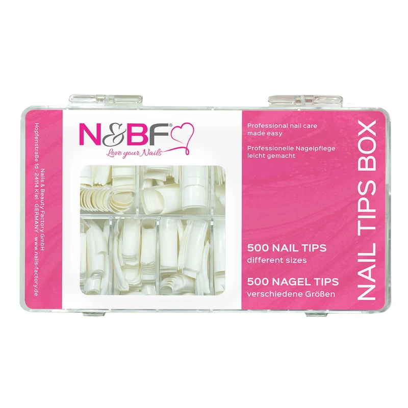 French Nagel Tips weiß Sortierbox 500 Stück