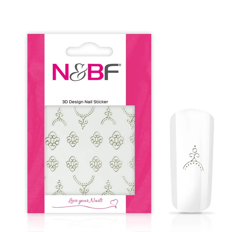Nagelsticker Silver Mirror Ornament