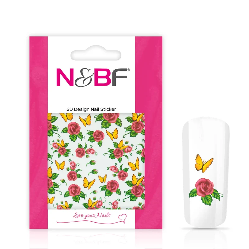 Nail Tattoos Summer Butterfly Orange