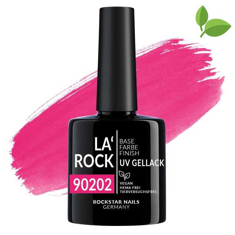 3in1 UV Nagellack - Hema frei - 90202 - grelles pink – Rosa