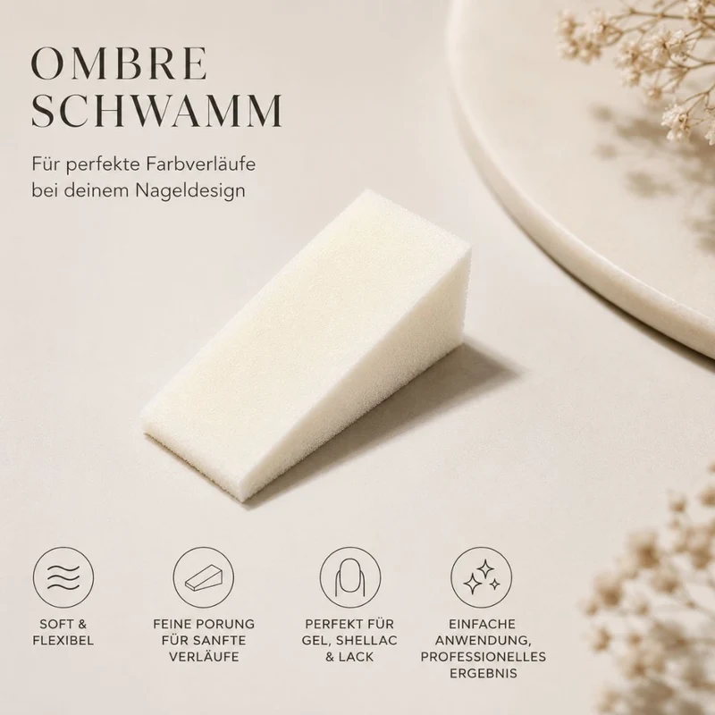 Ombre Nail Art Schwamm – Für perfekte Farbverläufe & Babyboomer Nails