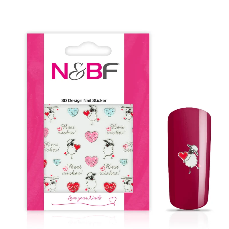 Nagelsticker Best wishes Silver