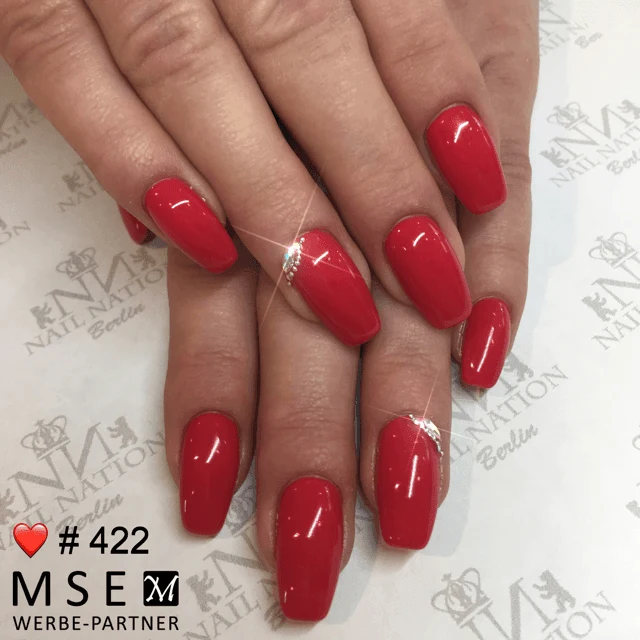 #422 Premium-PURE Color Gel 5ml Leuchtendes Rot mit pinkfarbenem Unterton