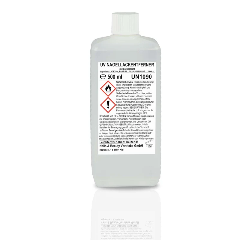 UV Nagellackentferner mit Erdbeerduft 500 ml