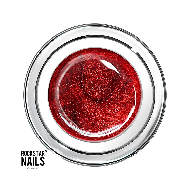 UV / LED Color Gel - 80207 - feines glitter rot